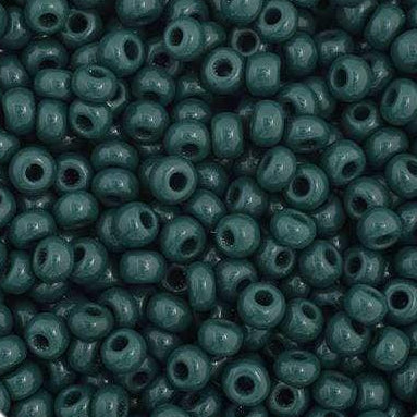 10/0 Dark Green Opaque, Preciosa Seed Beads 10/0 Preciosa Seed Beads