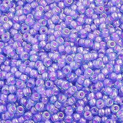 Preciosa Ornela 10/0 Preciosa Seed Beads 10/0 Fuchsia Colour lined TR. Blue Preciosa Seed Bead