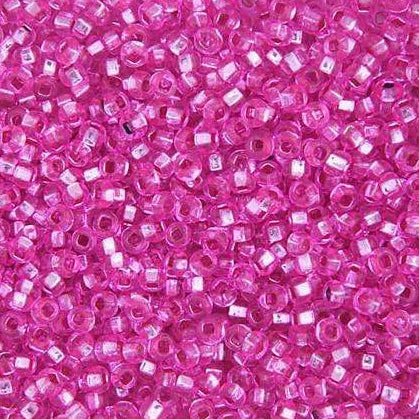 Sundaylace Creations & Bling 10/0 Preciosa Seed Beads 10/0 Fuchsia Dyed Silver lined Czech Seed beads