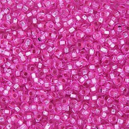 Sundaylace Creations & Bling 10/0 Preciosa Seed Beads 10/0 Fuchsia Dyed Silver lined Czech Seed beads