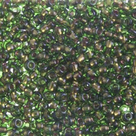 Preciosa Ornela 10/0 Preciosa Seed Beads 10/0 Green Transparent- Copper Lined Czech Seed Beads