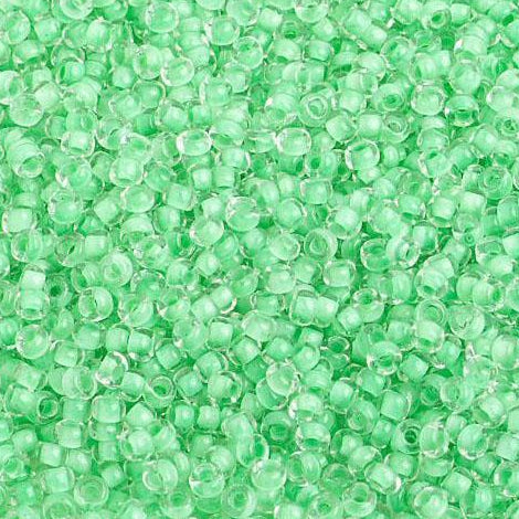 Preciosa Ornela 10/0 Preciosa Seed Beads 10/0 Hot Green Colourlined TERRA Czech Seedbeads