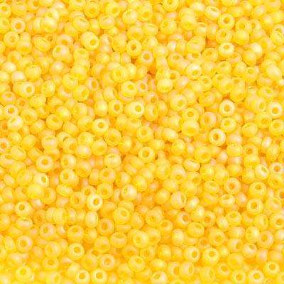 Sundaylace Creations & Bling 10/0 Preciosa Seed Beads 10/0 Transparent Lemon Yellow AB Matte Preciosa Seed Bead
