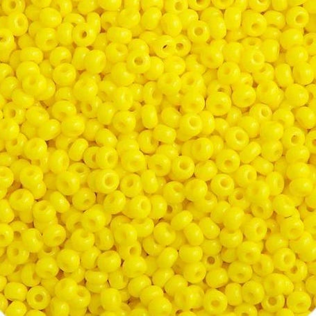 Sundaylace Creations & Bling 10/0 Preciosa Seed Beads 10/0 Opaque Lemon Yellow, Preciosa Seed Beads