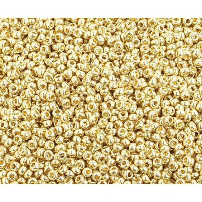 Sundaylace Creations & Bling 10/0 Preciosa Seed Beads 10/0 Light Gold Solgel Metallic, Preciosa Seed beads