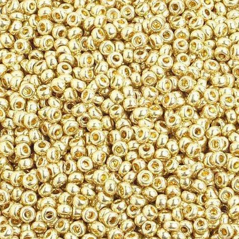 Sundaylace Creations & Bling 10/0 Preciosa Seed Beads 10/0 Light Gold Solgel Metallic, Preciosa Seed beads