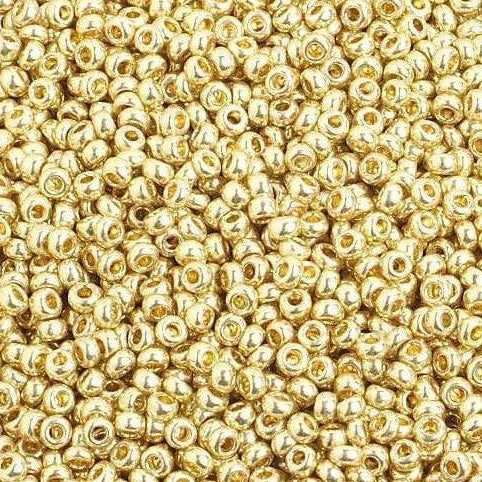 Sundaylace Creations & Bling 10/0 Preciosa Seed Beads 10/0 Light Gold Solgel Metallic, Preciosa Seed beads
