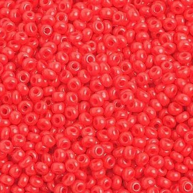 Preciosa Ornela 10/0 Preciosa Seed Beads 22g 10/0 Light Red Opaque Preciosa Seed Bead
