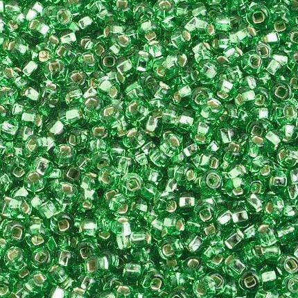 Sundaylace Creations & Bling 10/0 Preciosa Seed Beads 10/0 Silver Lined Lime Green, Preciosa Seed Beads