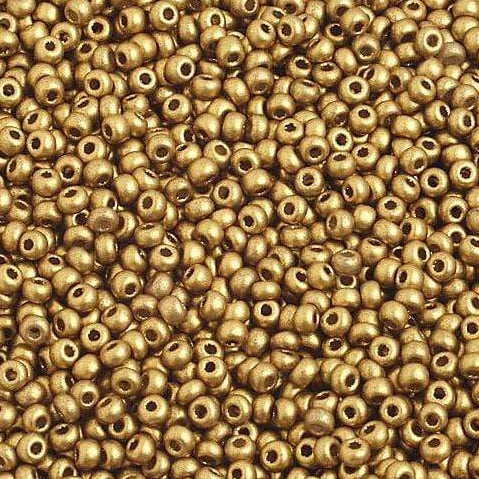 Preciosa Ornela 10/0 Preciosa Seed Beads 10/0 MATTE GOLD Preciosa Seed Bead