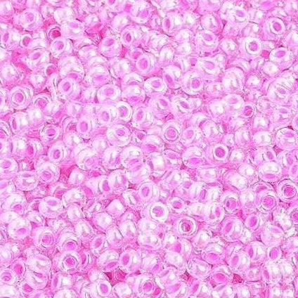 Preciosa Ornela 10/0 Preciosa Seed Beads 10/0 Mauve Pink Colour lined Preciosa Seed Bead