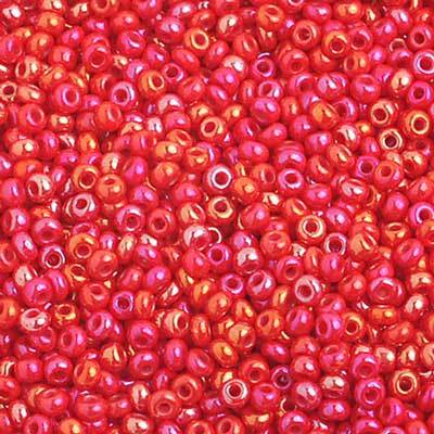 Sundaylace Creations & Bling 10/0 Preciosa Seed Beads 10/0 Medium Red AB Opaque, Preciosa Seed Beads
