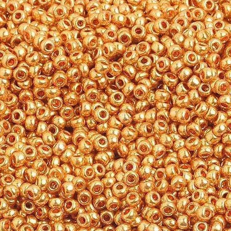 Preciosa Ornela 10/0 Preciosa Seed Beads 10/0 Metallic Gold Preciosa Seed Bead