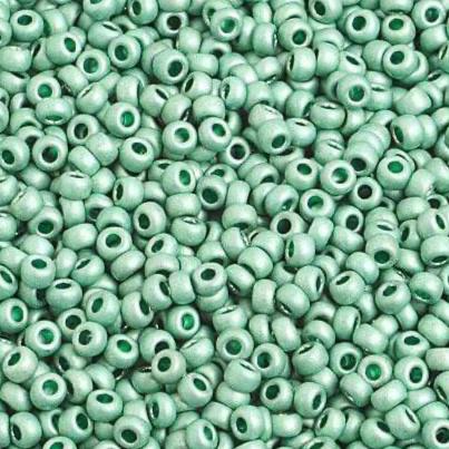 Sundaylace Creations & Bling 10/0 Preciosa Seed Beads 10/0 METALLIC MINT GREEN MATTE TERRA COLOUR Preciosa Seed bead
