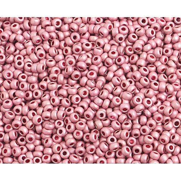 Sundaylace Creations & Bling 10/0 Preciosa Seed Beads 10/0 METALLIC PINK MAUVE MATTE TERRA COLOUR Preciosa Seed Bead