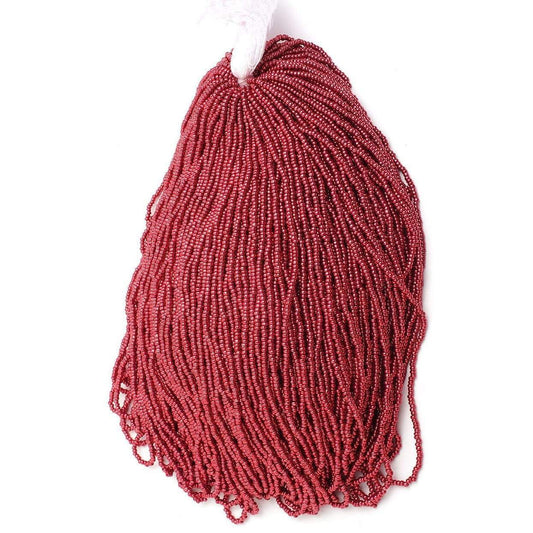 Sundaylace Creations & Bling 10/0 Preciosa Seed Beads 10/0 Metallic Red, Preciosa Seed Beads *hank*