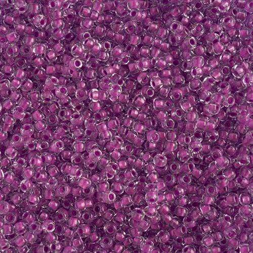 Preciosa Ornela 10/0 Preciosa Seed Beads 10/0 Crystal Colour Lined Neon Purple, Preciosa Seed Beads