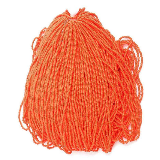 Sundaylace Creations & Bling 10/0 Preciosa Seed Beads Hank 10/0 Orange Opaque Preciosa Seed Bead