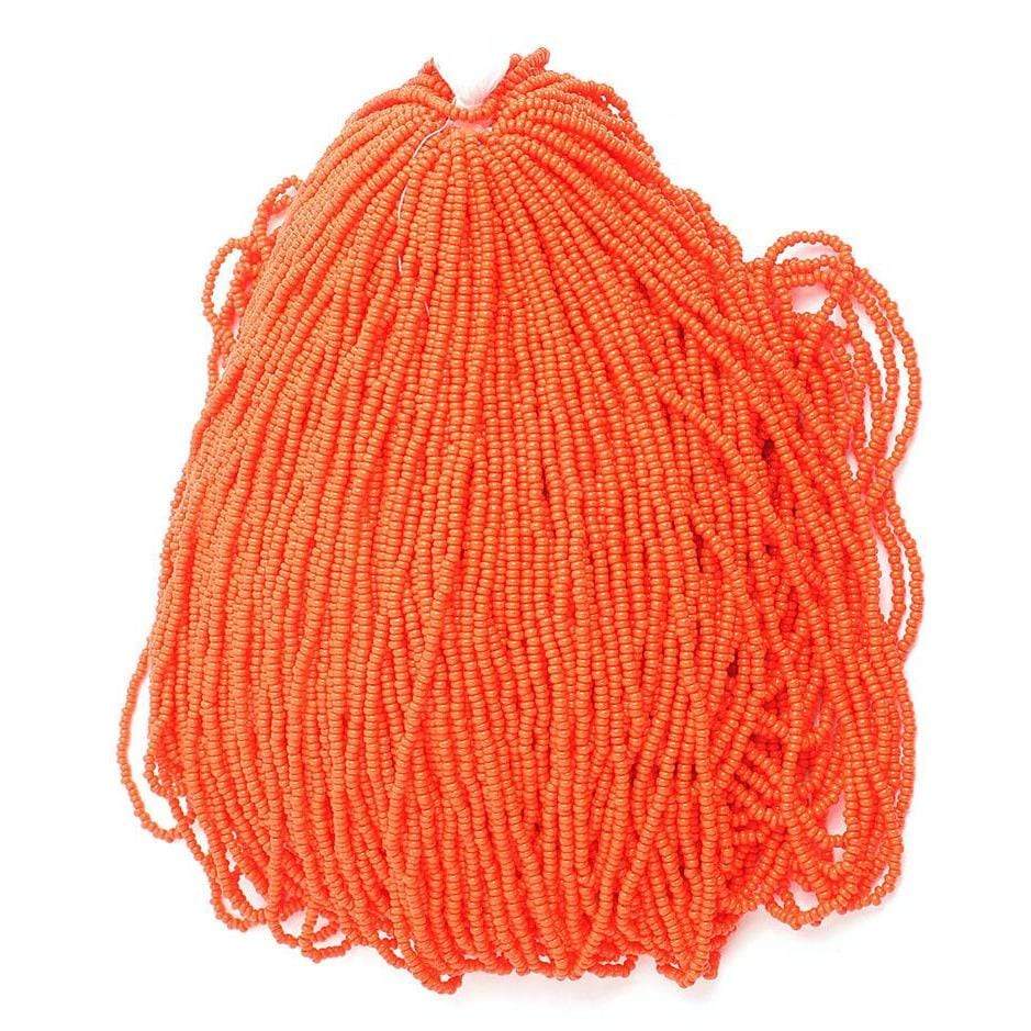 Sundaylace Creations & Bling 10/0 Preciosa Seed Beads Hank 10/0 Orange Opaque Preciosa Seed Bead
