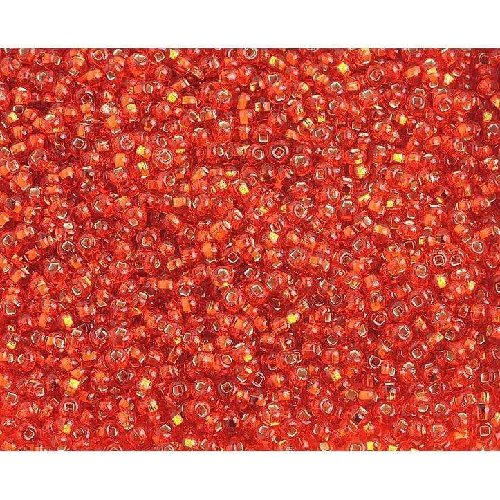 Preciosa 10/0 Preciosa Seed Beads 10/0 Silver Lined Orange, Preciosa Seed Beads