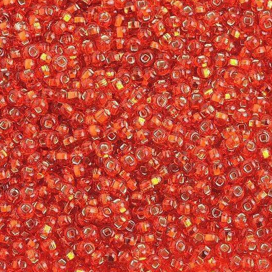 Preciosa 10/0 Preciosa Seed Beads 10/0 Silver Lined Orange, Preciosa Seed Beads