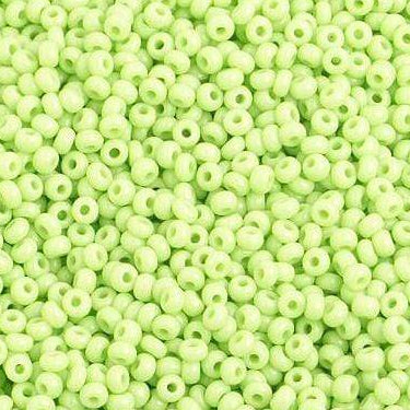 Sundaylace Creations & Bling 10/0 Preciosa Seed Beads 10/0 Pale Green Opaque Preciosa Seed Bead