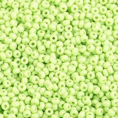 Sundaylace Creations & Bling 10/0 Preciosa Seed Beads 10/0 Pale Green Opaque Preciosa Seed Bead