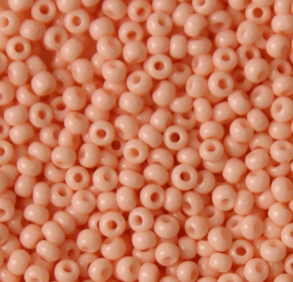 Preciosa Ornela 10/0 Preciosa Seed Beads 10/0 Pastel Peach Orange Solgel Opaque, Preciosa Seed Beads *NEW*