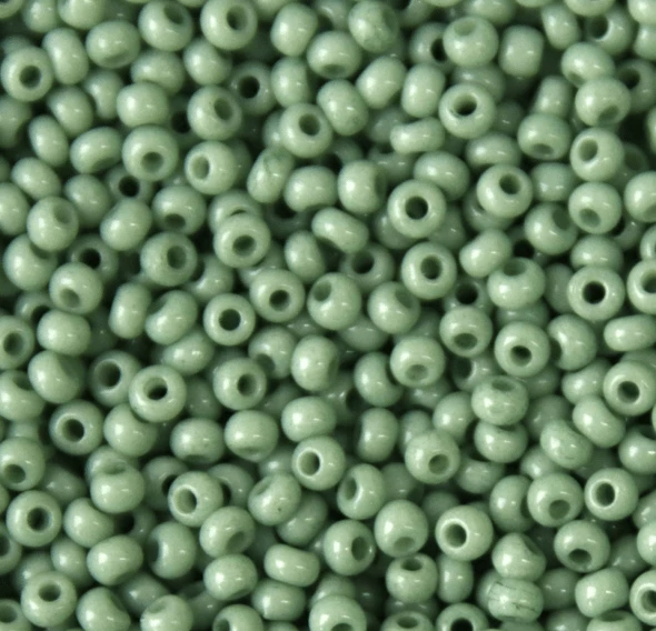 Preciosa Ornela 10/0 Preciosa Seed Beads 10/0 Pastel Sage Green Solgel Opaque, Preciosa Seed Beads *NEW*