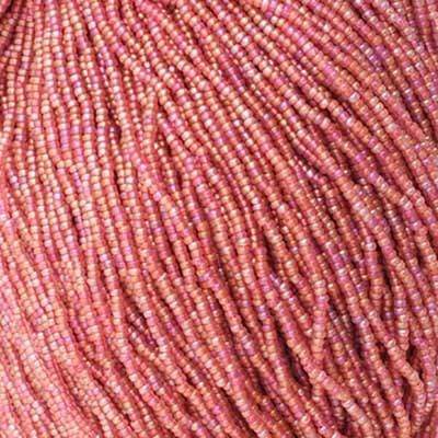 Sundaylace Creations & Bling 10/0 Preciosa Seed Beads 10/0 Transparent Pink AB MATTE Natural Preciosa Seed Beads, *Hank*