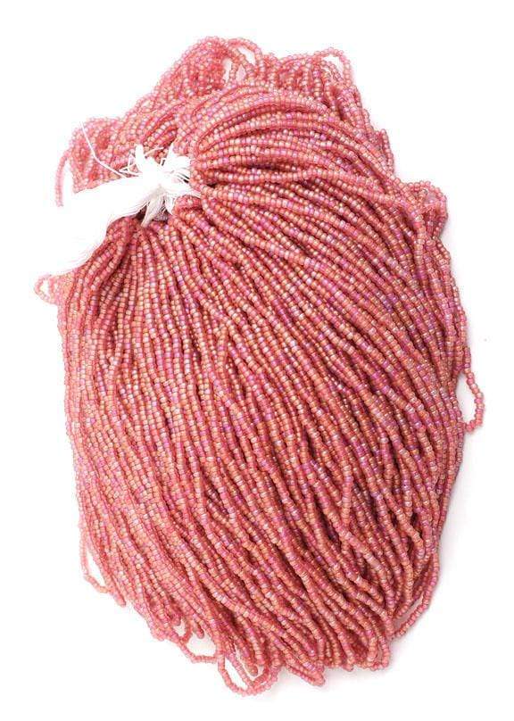 Sundaylace Creations & Bling 10/0 Preciosa Seed Beads 10/0 Transparent Pink AB MATTE Natural Preciosa Seed Beads, *Hank*