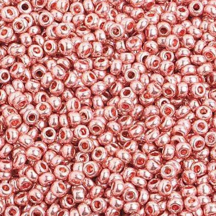 Preciosa Ornela 10/0 Preciosa Seed Beads 10/0 Pink Metallic Sol Gel, Preciosa Seed Bead