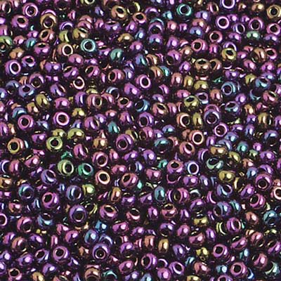 Sundaylace Creations & Bling 10/0 Preciosa Seed Beads 10/0 Purple Iris Opaque *Metallic*, Preciosa Seed Beads
