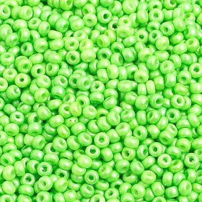 Preciosa Ornela 10/0 Preciosa Seed Beads 10/0 Shiny Green Preciosa Seed Bead