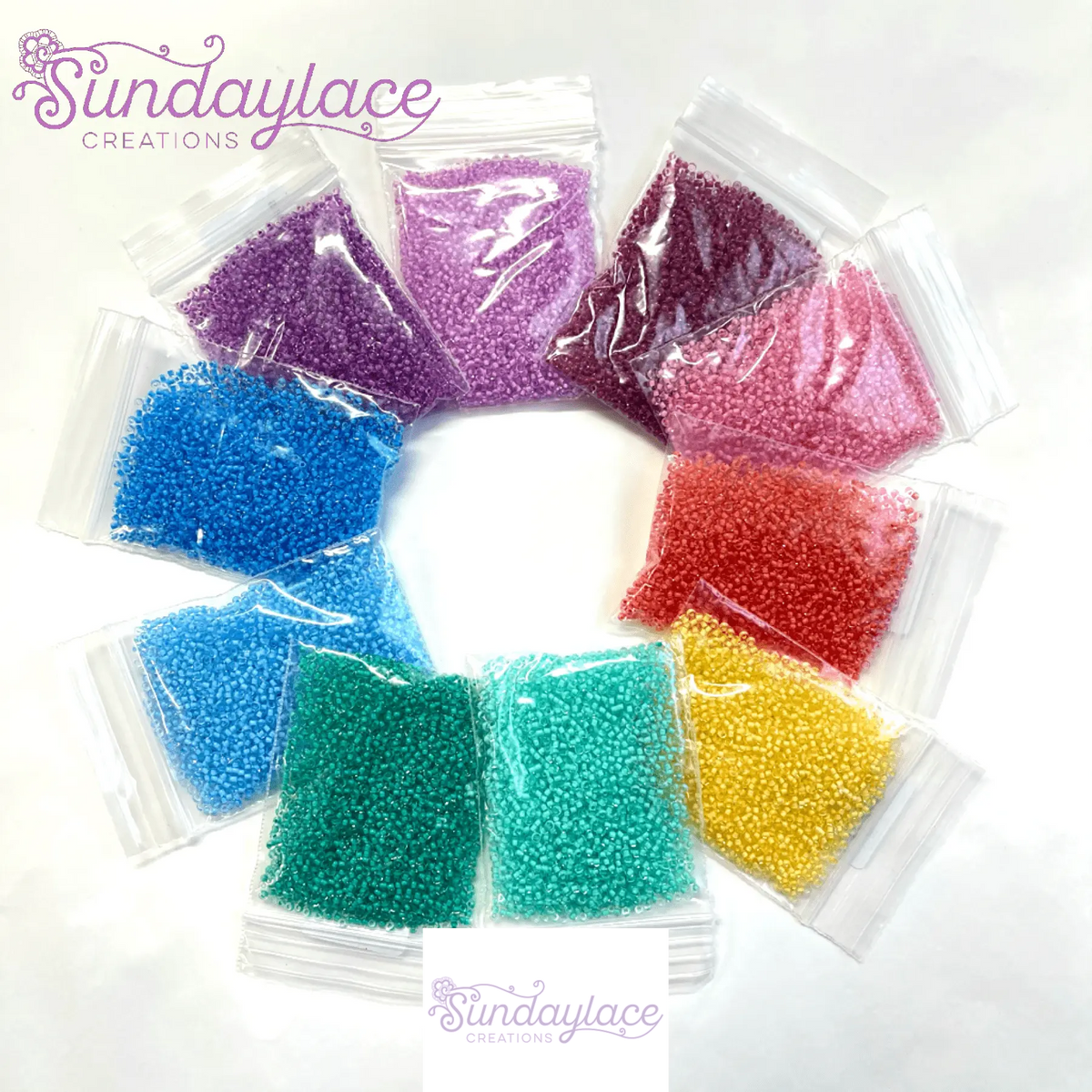 Sundaylace Creations & Bling Promotions 10/0 Spring Pastel colour-lined preciosa seed bead set, Spring Promotions