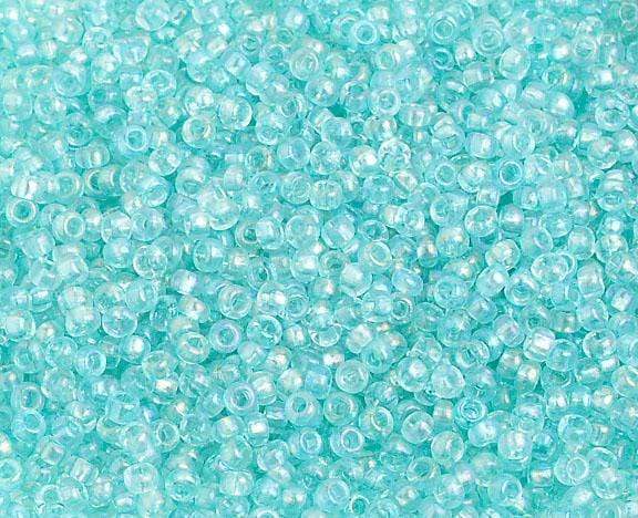 Sundaylace Creations & Bling 10/0 Preciosa Seed Beads 10/0 Transparent Teal Green Rainbow AB Preciosa Seed Bead
