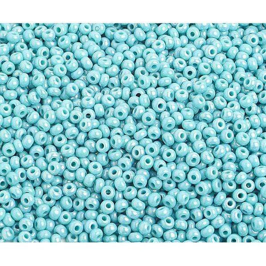 Sundaylace Creations & Bling 10/0 Preciosa Seed Beads 10/0 Turquoise AB Opaque, Preciosa Seed Beads