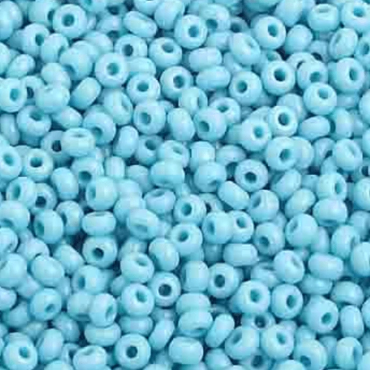 Sundaylace Creations & Bling 10/0 Preciosa Seed Beads 22g- Turquoise Blue #65001004 10/0 Turquoise Blue/Green Opaque, Preciosa Seed Beads