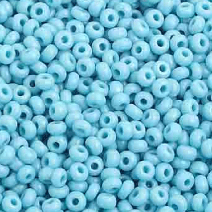 Sundaylace Creations & Bling 10/0 Preciosa Seed Beads 22g- Turquoise Blue #65001004 10/0 Turquoise Blue/Green Opaque, Preciosa Seed Beads