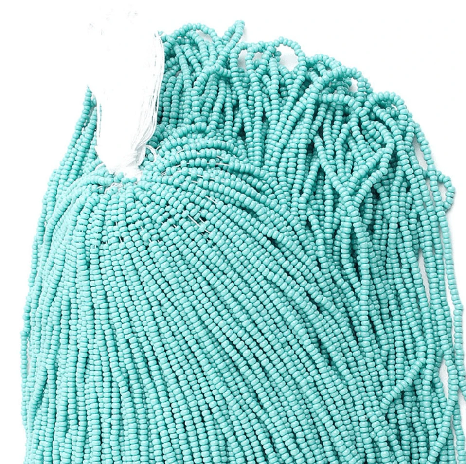 Sundaylace Creations & Bling 10/0 Preciosa Seed Beads Hank- Turquoise Green 65001017 10/0 Turquoise Blue/Green Opaque, Preciosa Seed Beads