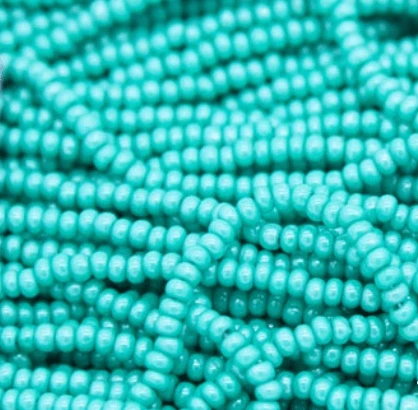 10/0 Turquoise Green MATTE Intensive Terra Preciosa Seed Beads *HANK 10/0 Preciosa Seed Beads