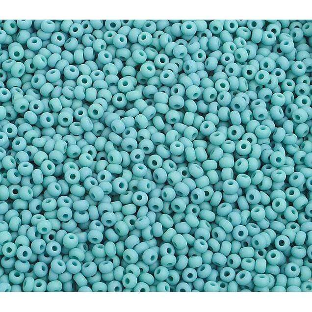 Sundaylace Creations & Bling 10/0 Preciosa Seed Beads 10/0 Matte Turquoise Opaque Preciosa Seedbeads