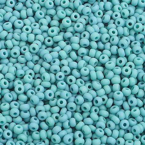 Sundaylace Creations & Bling 10/0 Preciosa Seed Beads 10/0 Matte Turquoise Opaque Preciosa Seedbeads