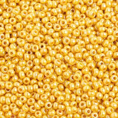 Sundaylace Creations & Bling 10/0 Preciosa Seed Beads 10/0 Yellow Mustard LUSTER Opaque Preciosa Seed Beads *rare*