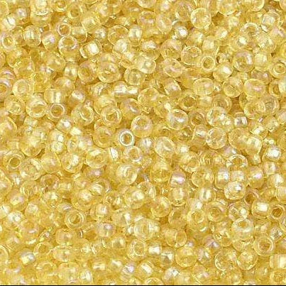 Preciosa Ornela 10/0 Preciosa Seed Beads 10/0 Transparent Yellow Rainbow AB Czech Seed Beads