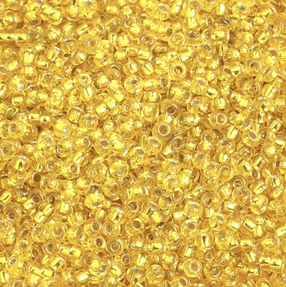 Sundaylace Creations & Bling 10/0 Preciosa Seed Beads 10/0 Silver Lined Yellow, Preciosa Seed Beads