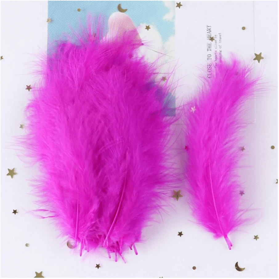 Sundaylace Creations & Bling 100mm Soft Fluffy Turkey Feathers (DYI), Earring Findings (Sold 100 feathers)