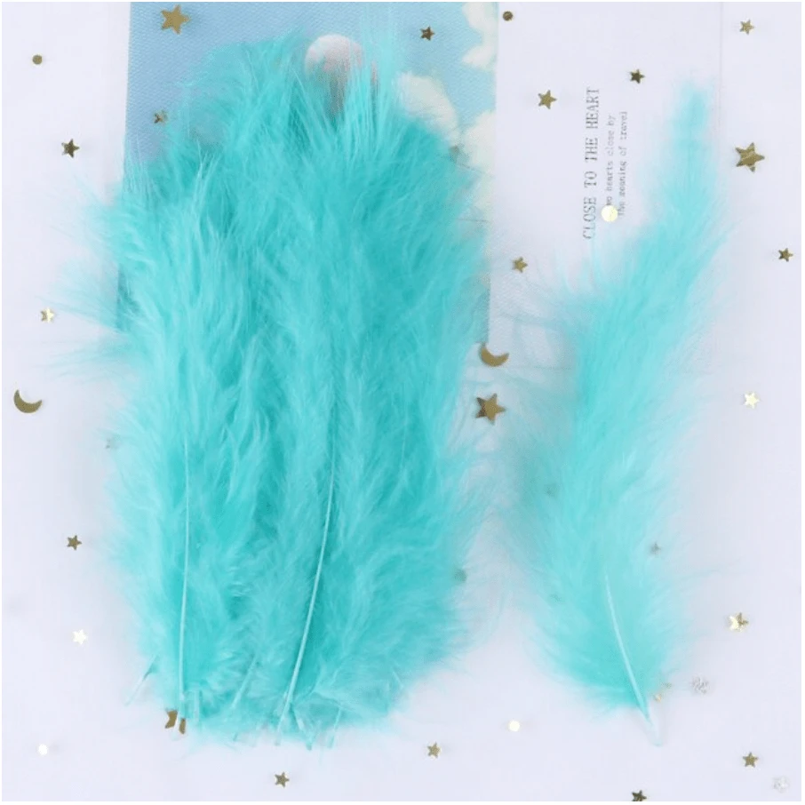 Sundaylace Creations & Bling 100mm Soft Fluffy Turkey Feathers (DYI), Earring Findings (Sold 100 feathers)