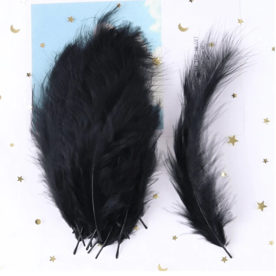 Sundaylace Creations & Bling 100mm Soft Fluffy Turkey Feathers (DYI), Earring Findings (Sold 100 feathers)