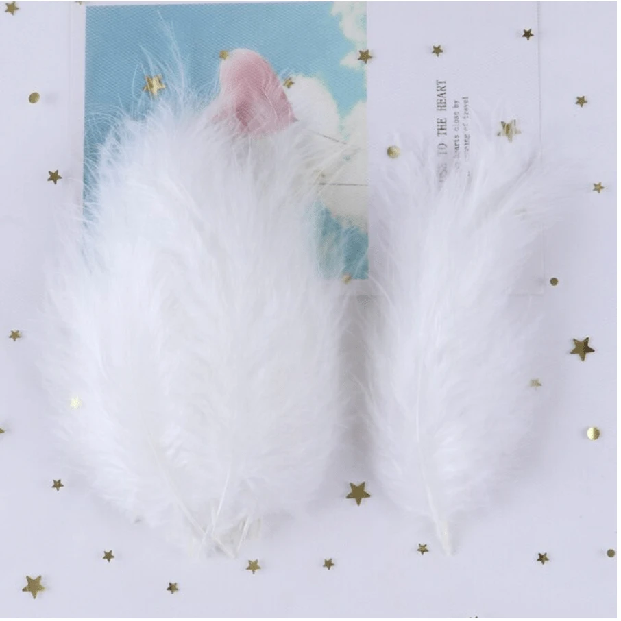 Sundaylace Creations & Bling 100mm Soft Fluffy Turkey Feathers (DYI), Earring Findings (Sold 100 feathers)